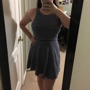 Blue and White Striped Dress! 👗